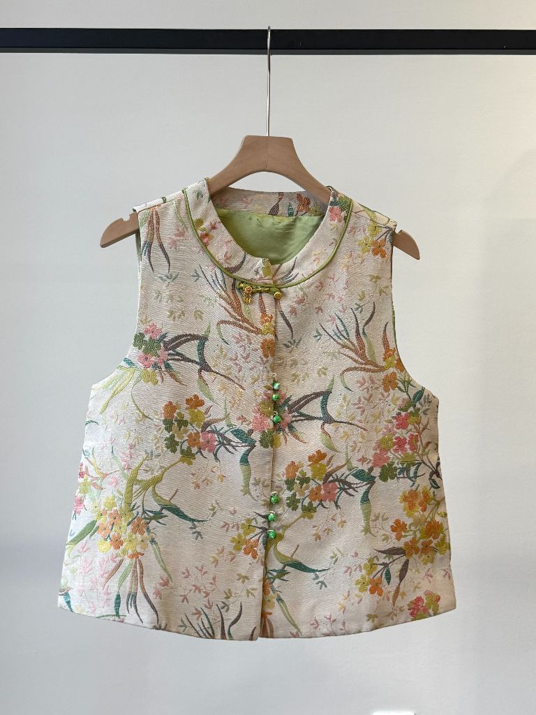 Shuang Qiu Spring Tone Oriental Vest