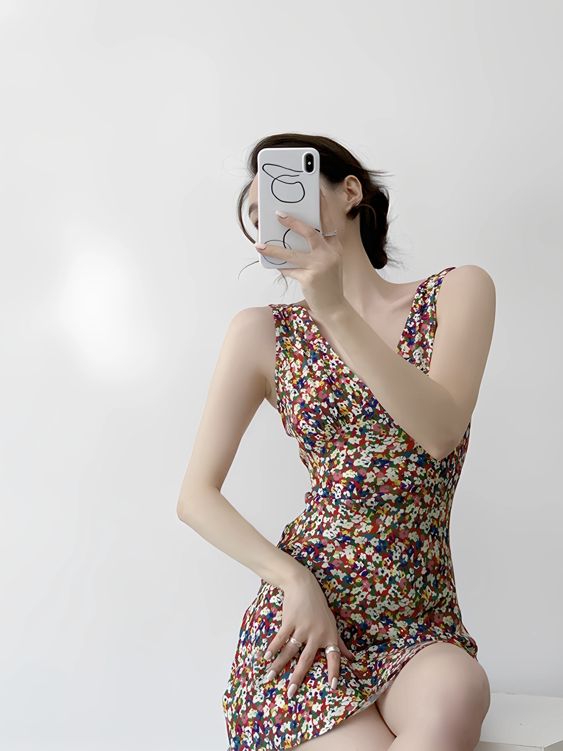 Maxine Vintage Floral Fit Mini Dress