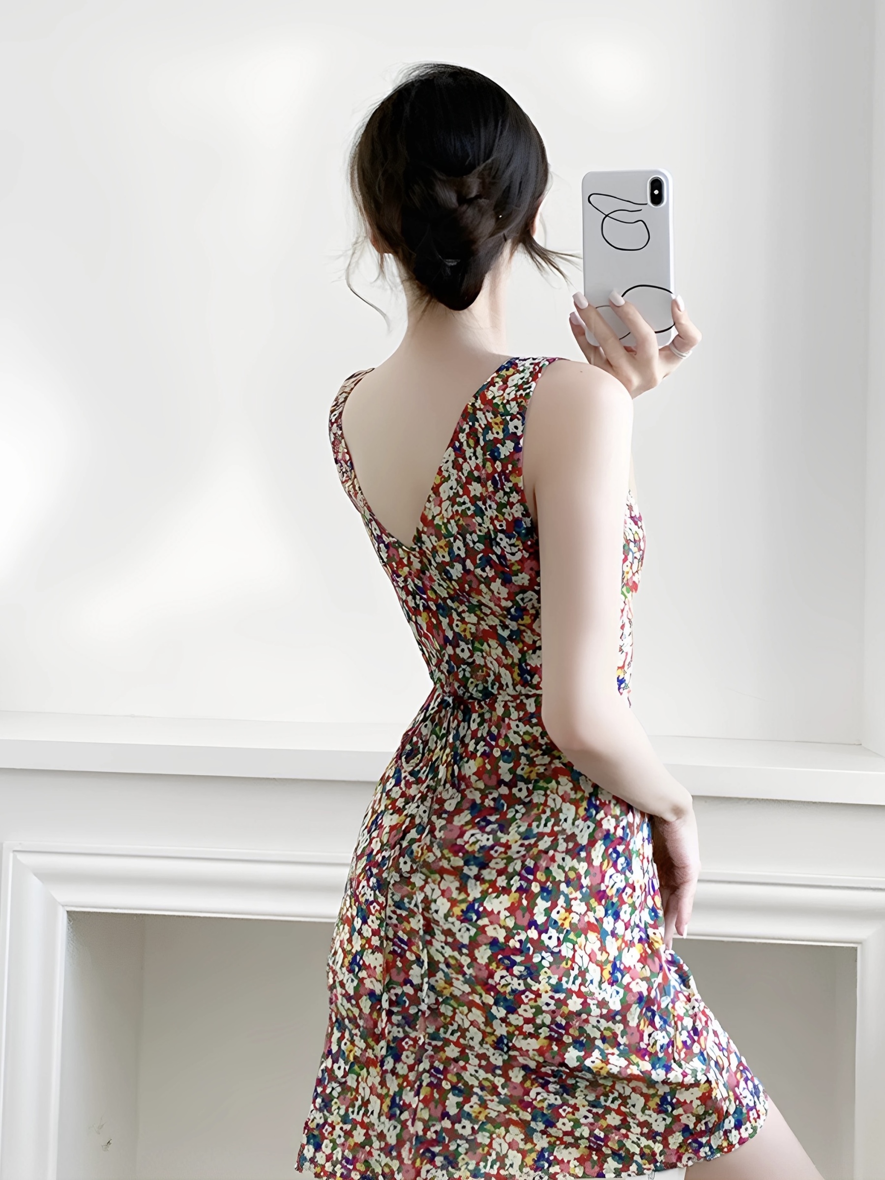 Maxine Vintage Floral Fit Mini Dress