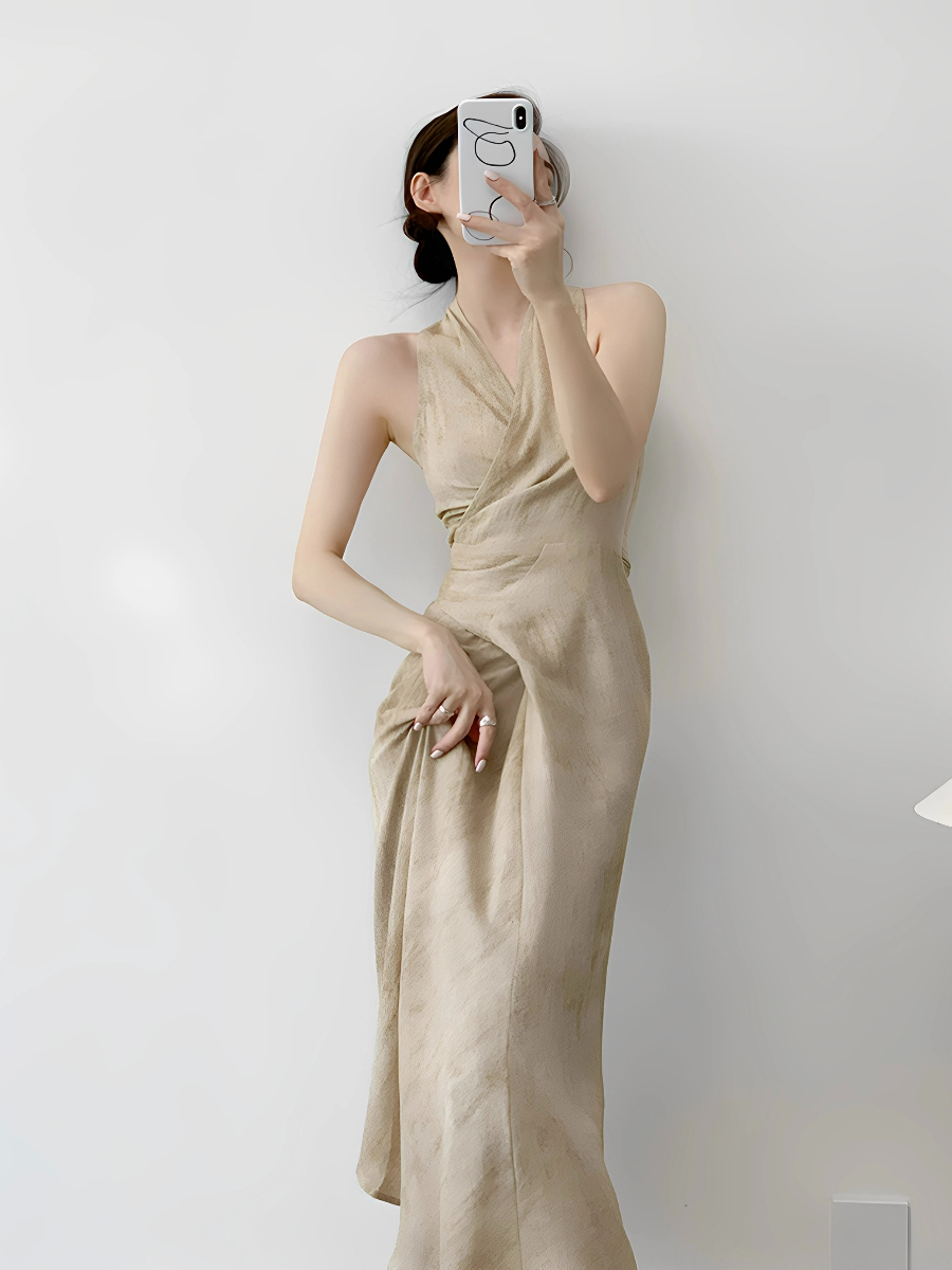 Makayla Linen Wrap Dress