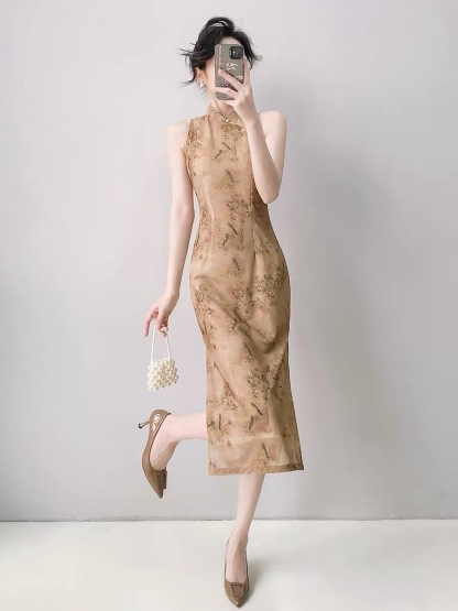 Ci Sheng Sleeveless Cheongsam