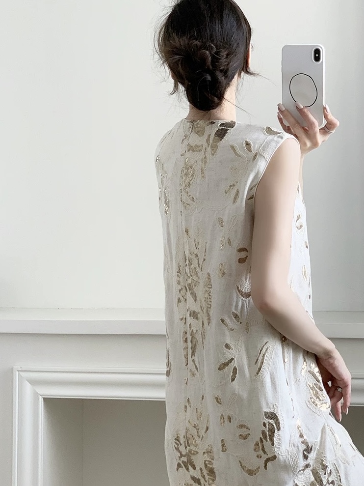 Martha Sequin Embelisshed Shift Dress