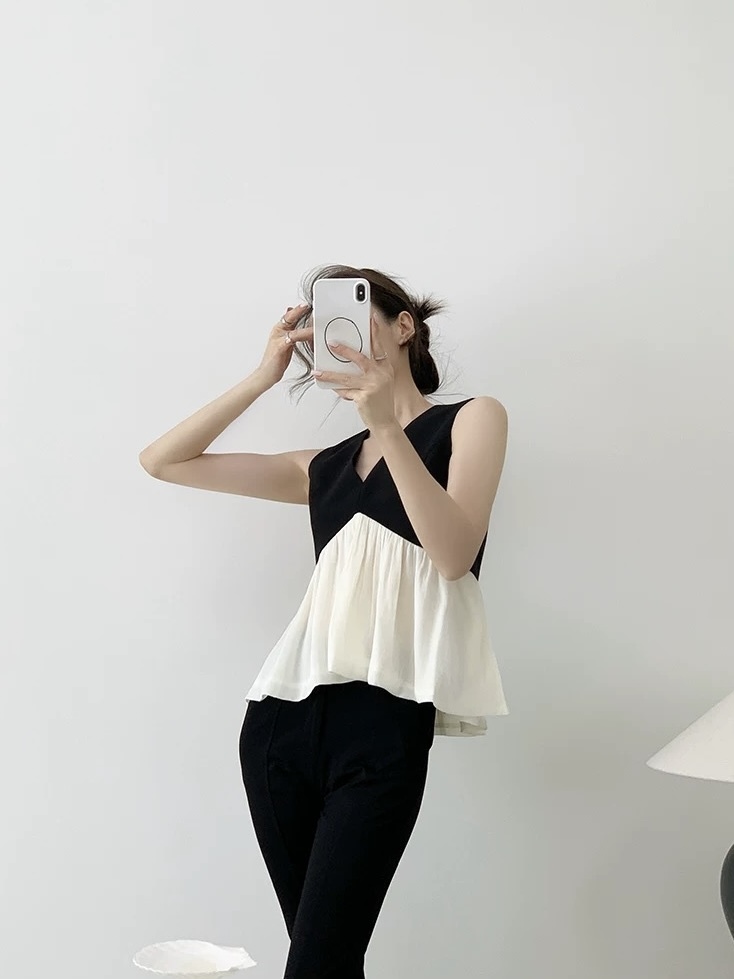 Marlon Color Contrast Blouse