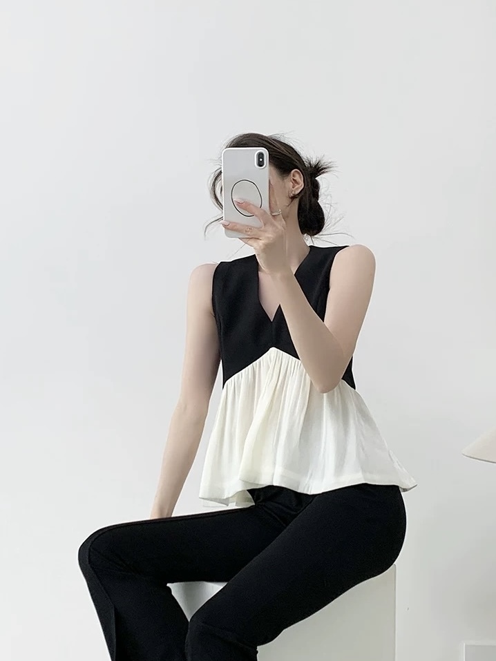 Marlon Color Contrast Blouse