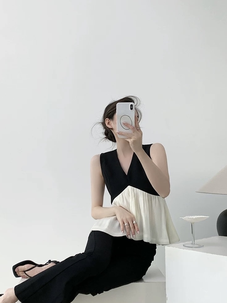 Marlon Color Contrast Blouse