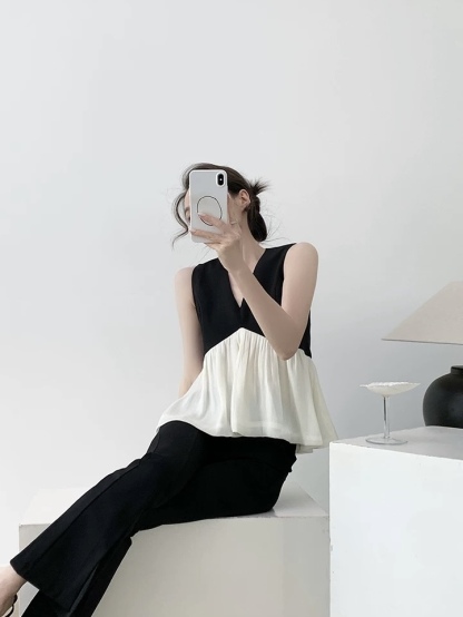 Marlon Color Contrast Blouse