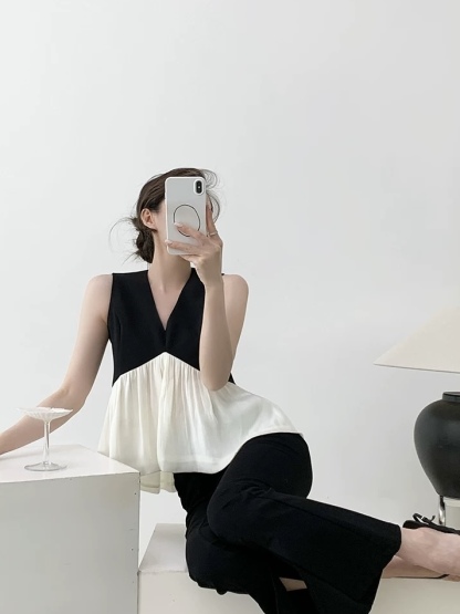 Marlon Color Contrast Blouse