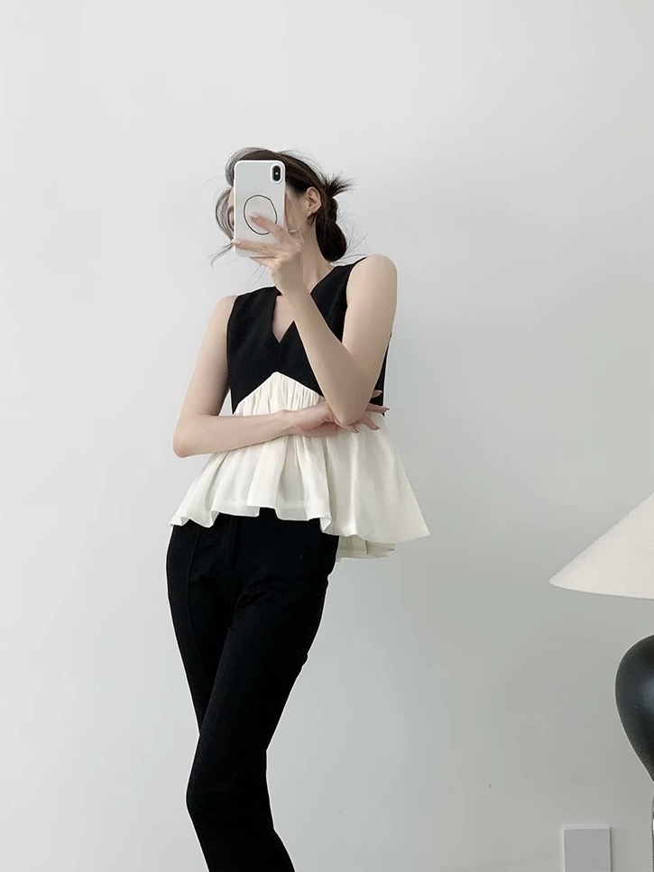 Marlon Color Contrast Blouse