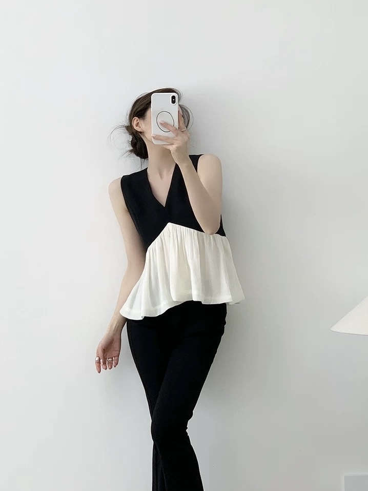 Marlon Color Contrast Blouse