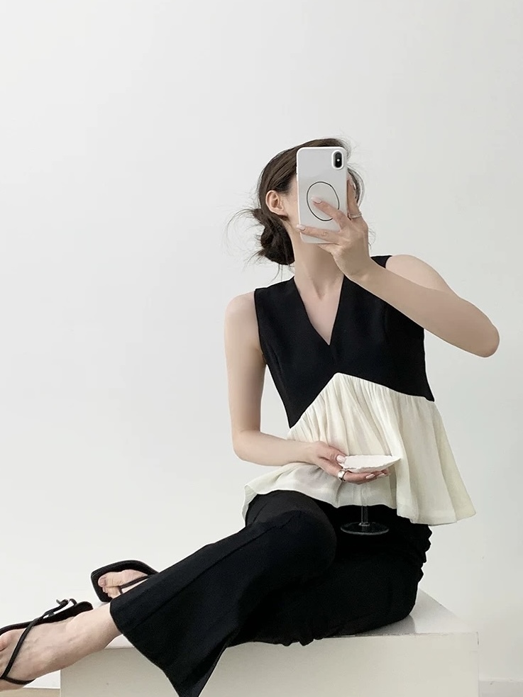 Marlon Color Contrast Blouse