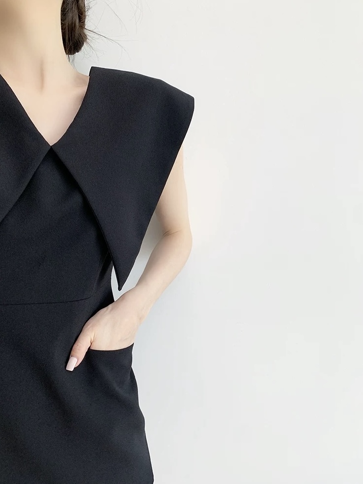 Moriah Flap Collar Structured Mini Dress