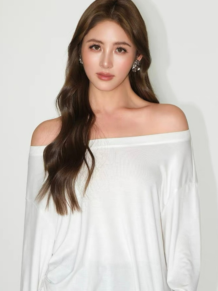 Fauste Side Ruched Long Sleeve Casual Top