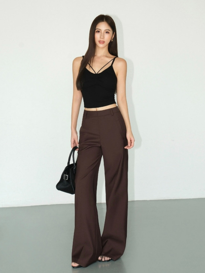 Joziah Straight Cut Pants-The Black Bow-