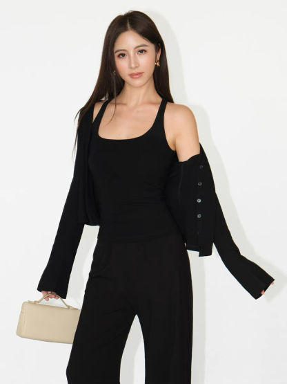 Judson 3 Piece-Singlet, Cardigan & Pants-The Black Bow-