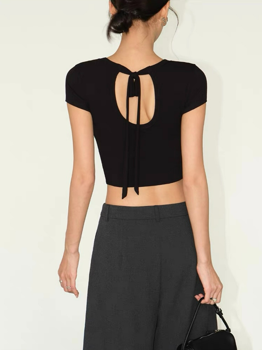 Faunia Ribbon Tie Back Top