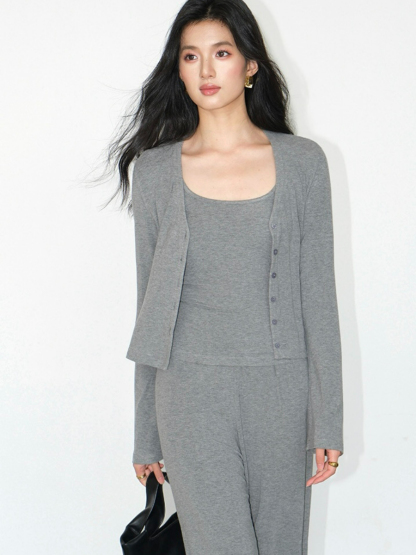 Judson 3 Piece-Singlet, Cardigan & Pants-The Black Bow-