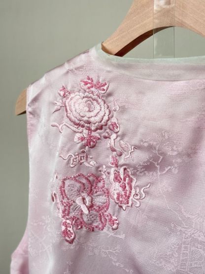 Shuang Ping Organza Paneling Oriental Vest