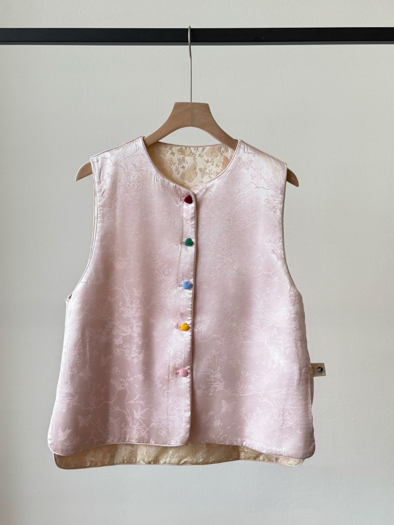 Ling An Two Sided Butterfly Printing Oriental Vest
