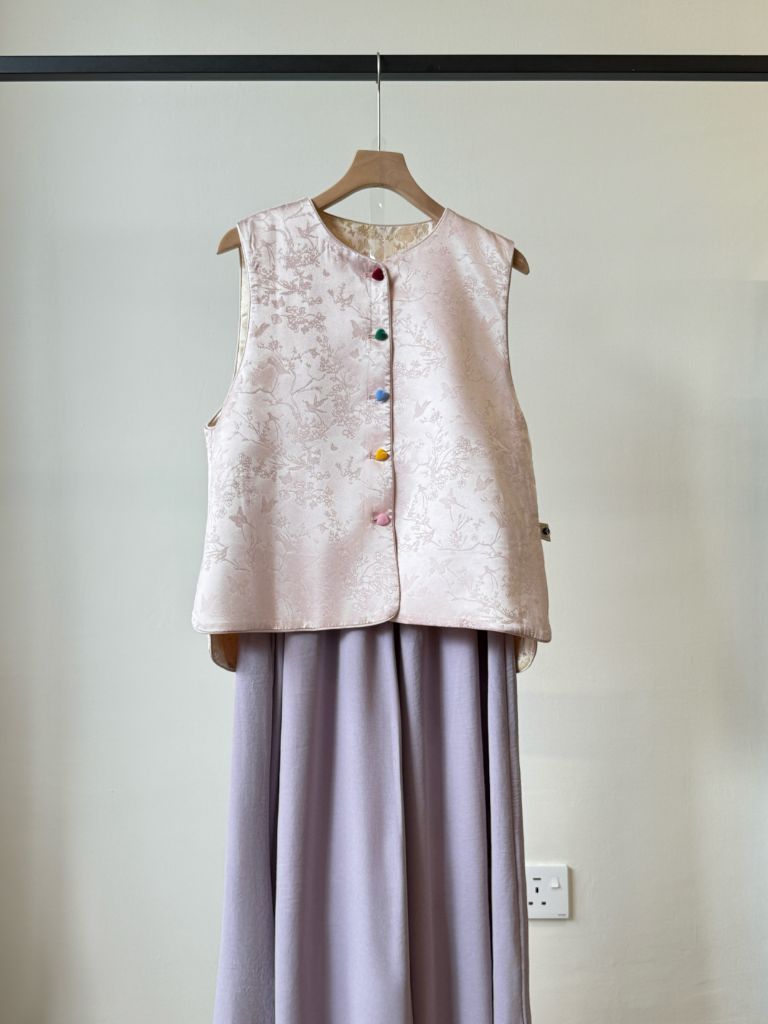Ling An Two Sided Butterfly Printing Oriental Vest
