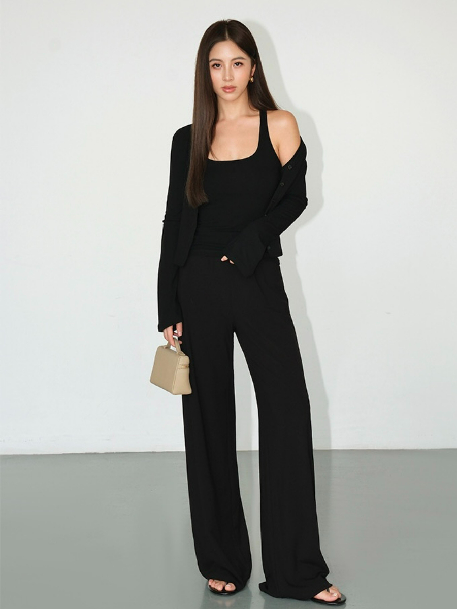 Judson 3 Piece-Singlet, Cardigan & Pants-The Black Bow-