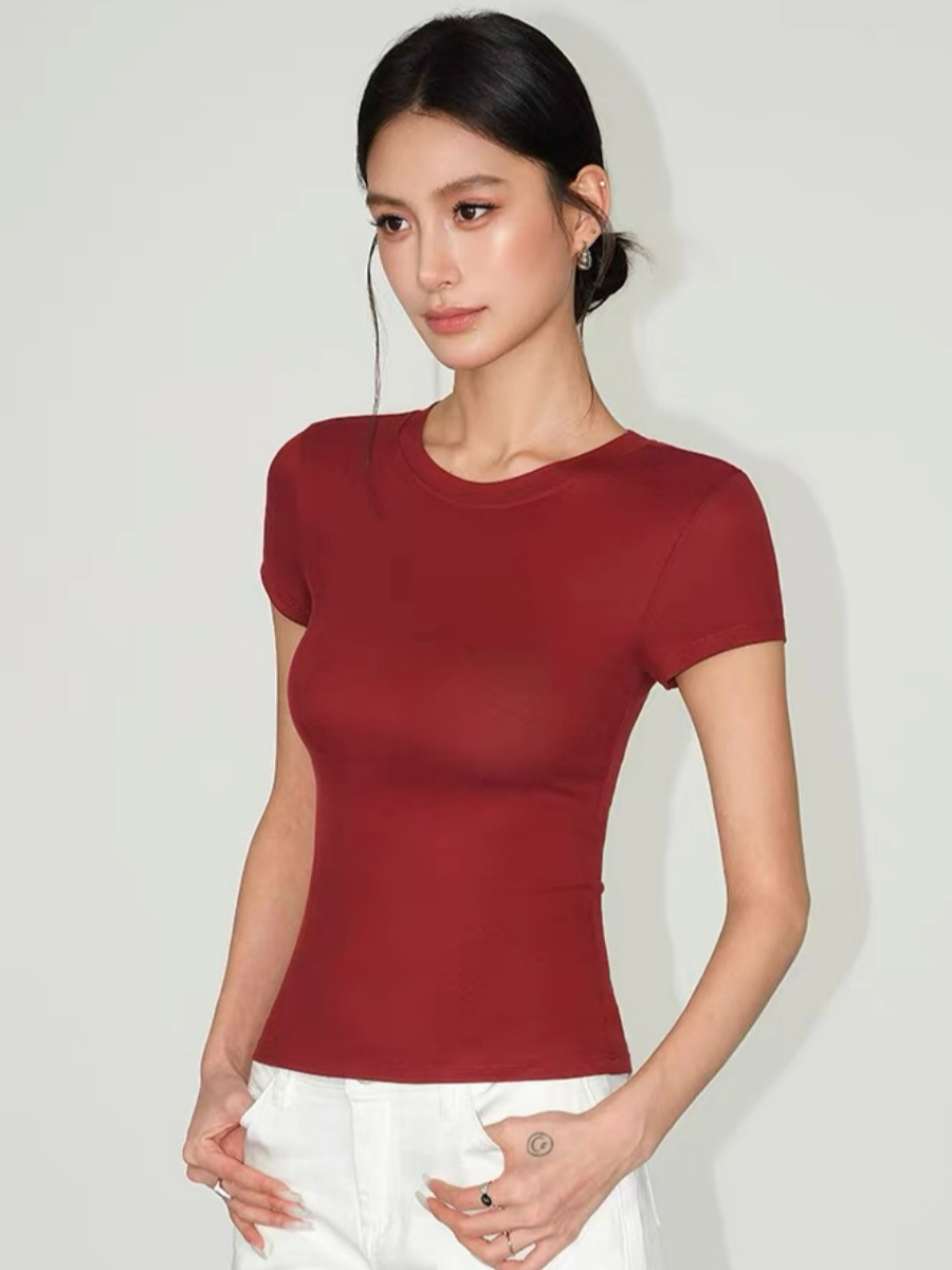 Fiona Crew Neck Fitted Knit Top