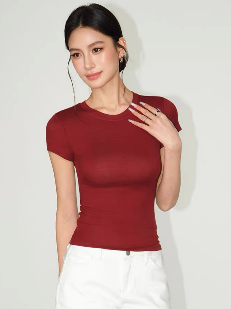 Fiona Crew Neck Fitted Knit Top