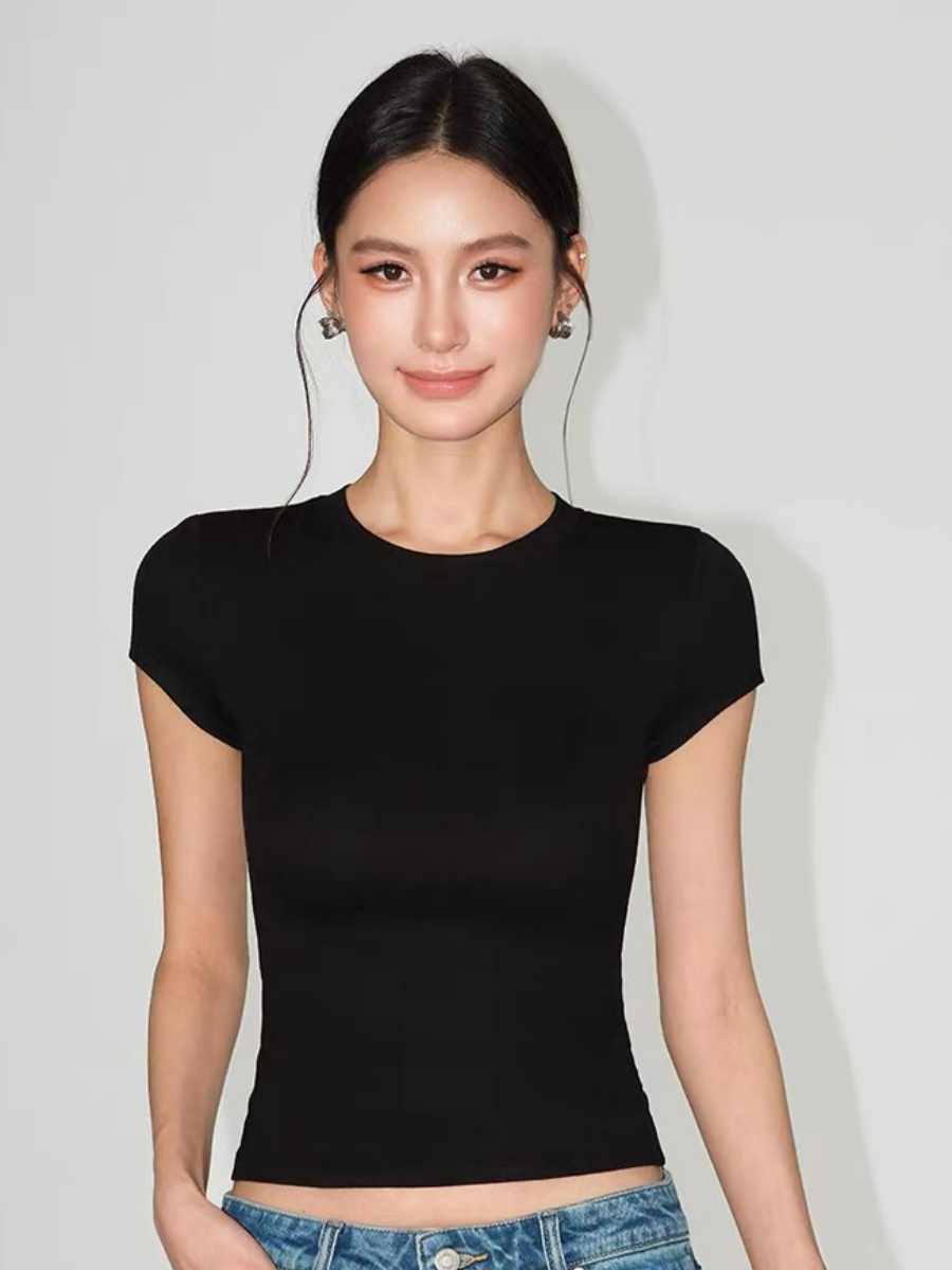 Fiona Crew Neck Fitted Knit Top