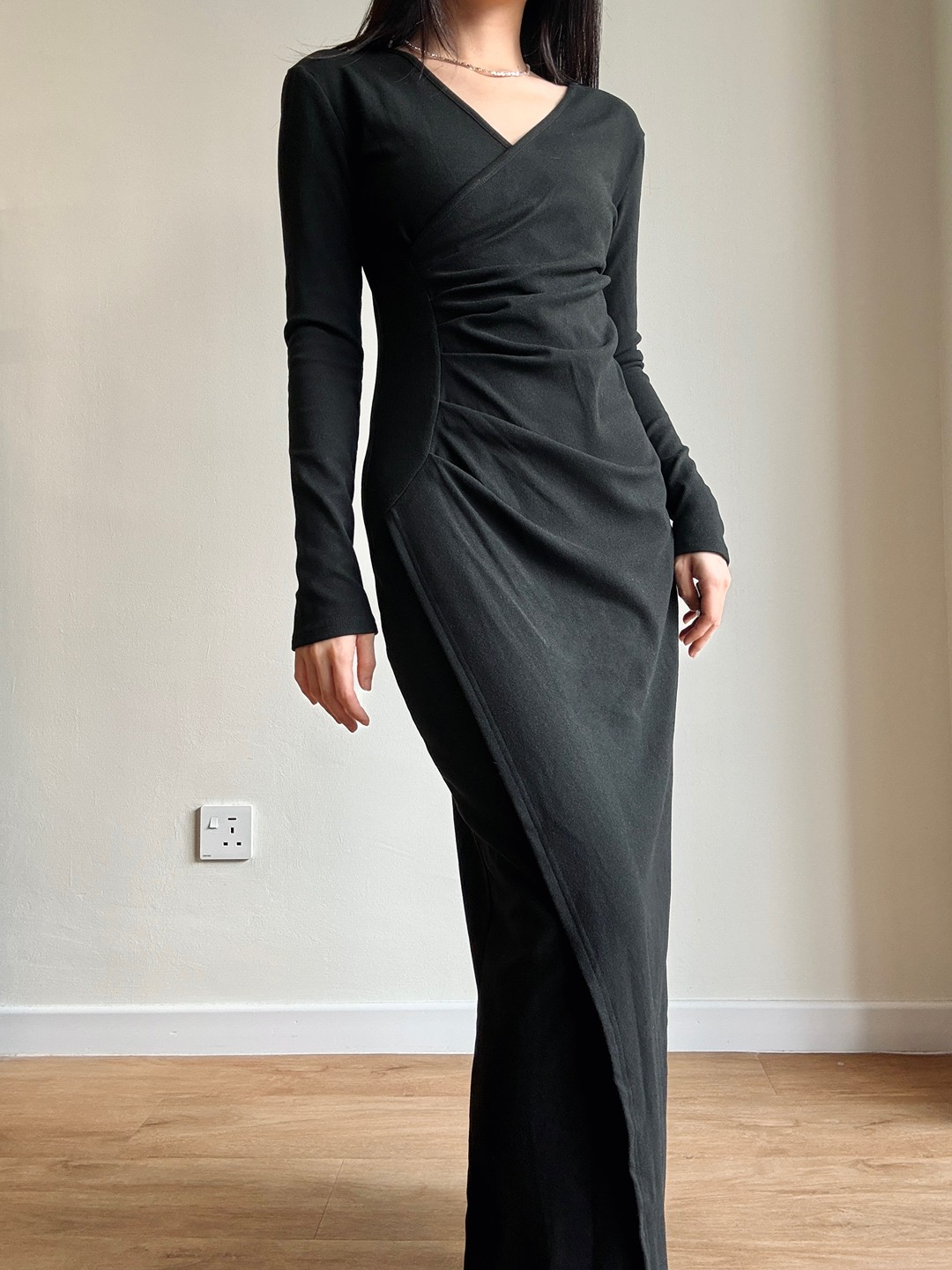 Loewe V-Neck Black Dress