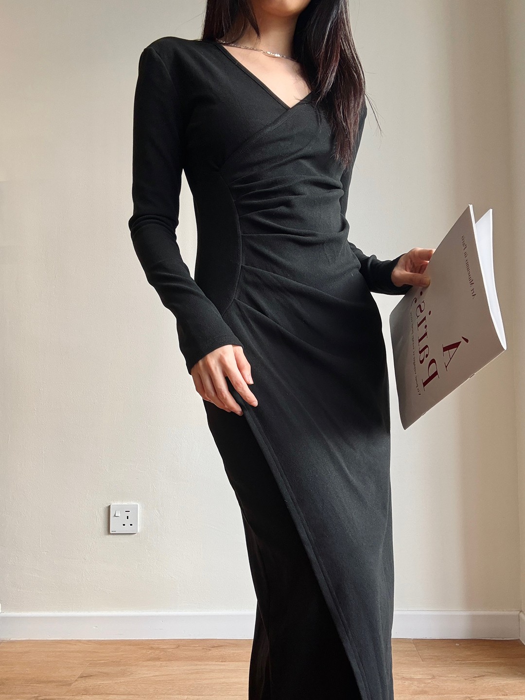 Loewe V-Neck Black Dress