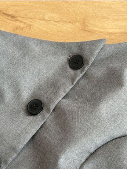 Levi One Shoulder Vest & Pants Set with Scarf