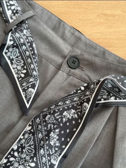 Levi One Shoulder Vest & Pants Set with Scarf