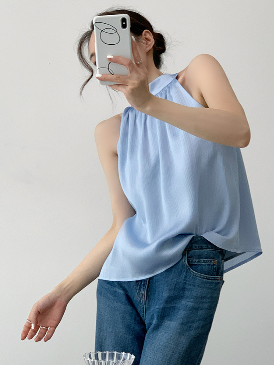 Niko Halter Neck Top-The Black Bow-