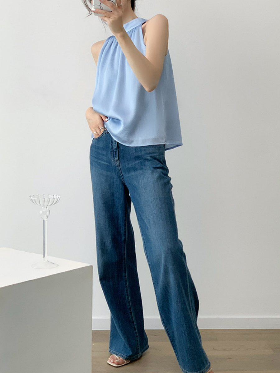 Niko Halter Neck Top-The Black Bow-