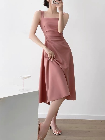 Nashla Square Neck Fit & Flare Dress -The Black Bow-