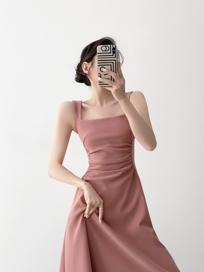 Nashla Square Neck Fit & Flare Dress -The Black Bow-