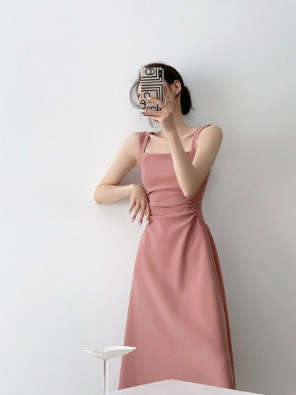 Nashla Square Neck Fit & Flare Dress -The Black Bow-
