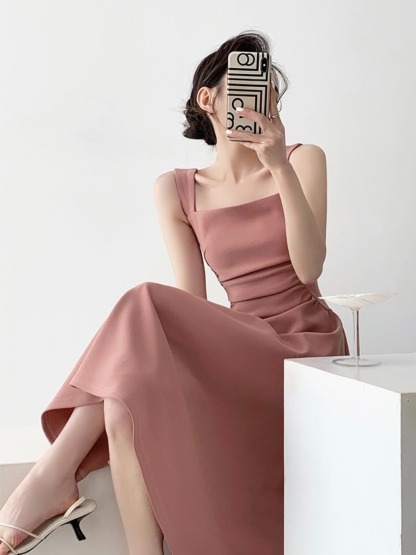 Nashla Square Neck Fit & Flare Dress -The Black Bow-