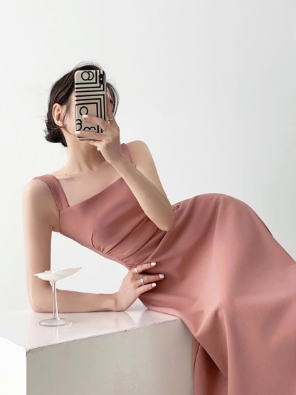 Nashla Square Neck Fit & Flare Dress -The Black Bow-