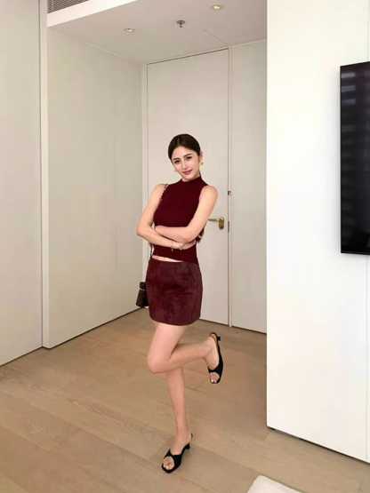 Ferna Mock Neck Sleeveless Knit Top