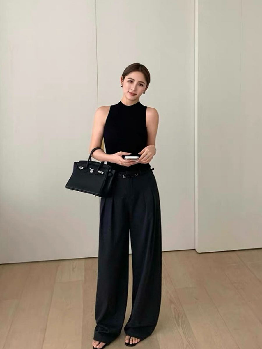 Ferna Mock Neck Sleeveless Knit Top