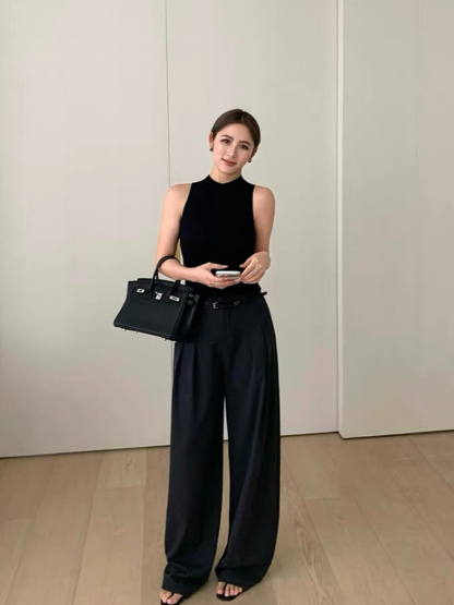 Ferna Mock Neck Sleeveless Knit Top