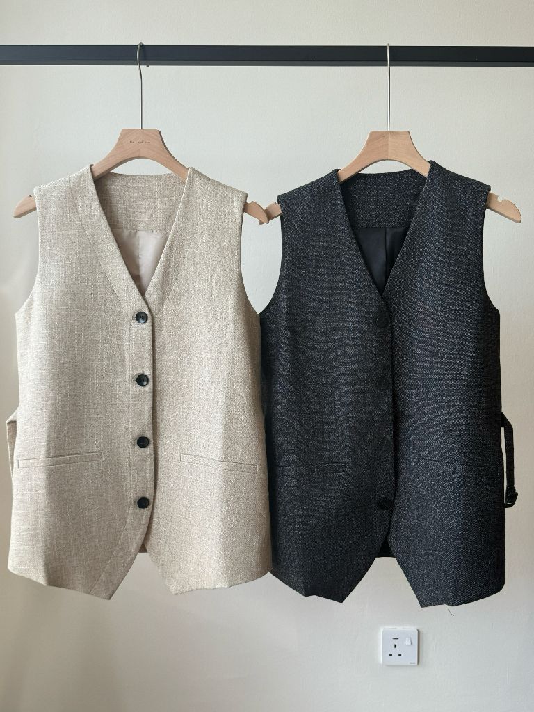 Lyon Linen Tie Back Vest (POS)