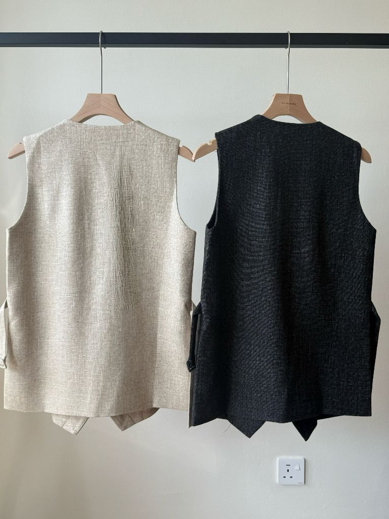 Lyon Linen Tie Back Vest (POS)