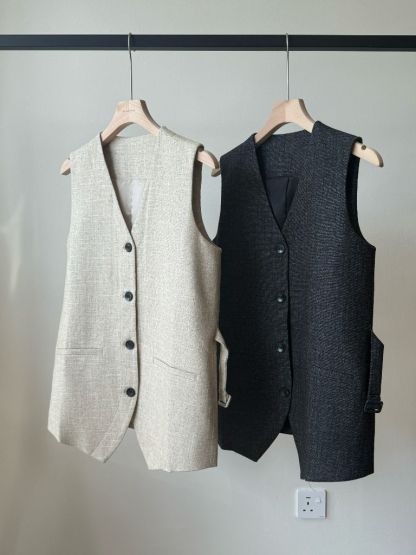 Lyon Linen Tie Back Vest (POS)