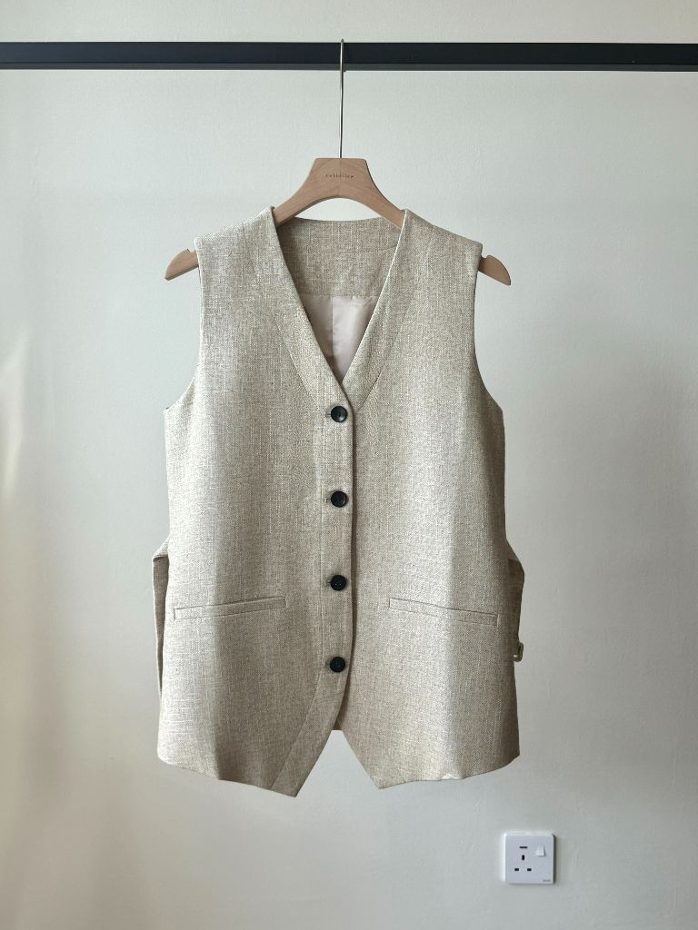 Lyon Linen Tie Back Vest (POS)