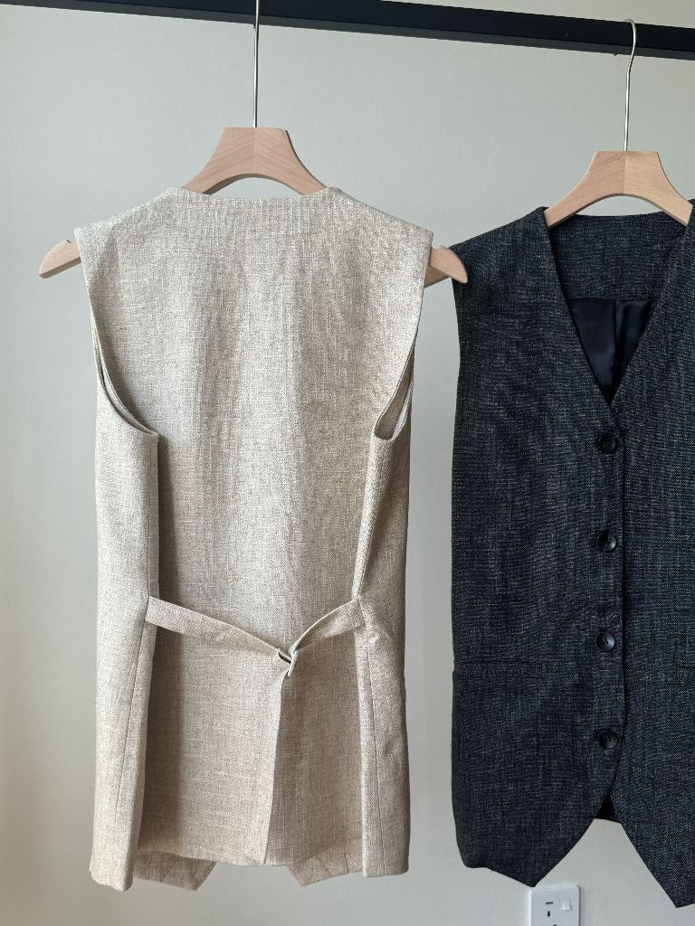 Lyon Linen Tie Back Vest (POS)