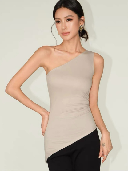 Fey Asymmetric One Shoulder Top