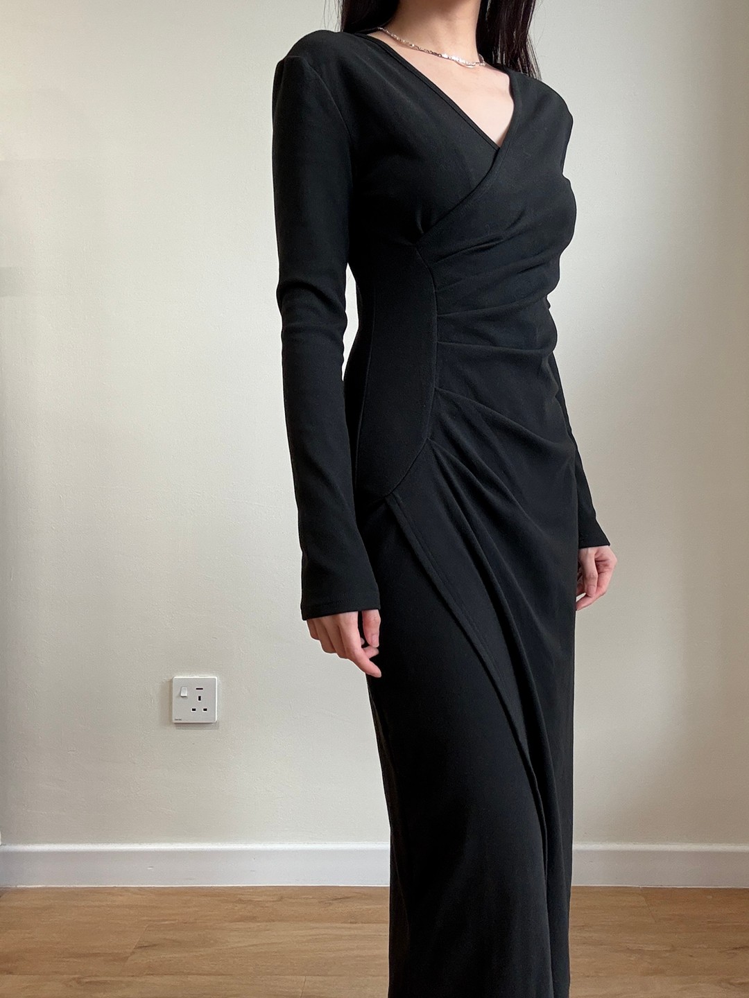 Loewe V-Neck Black Dress