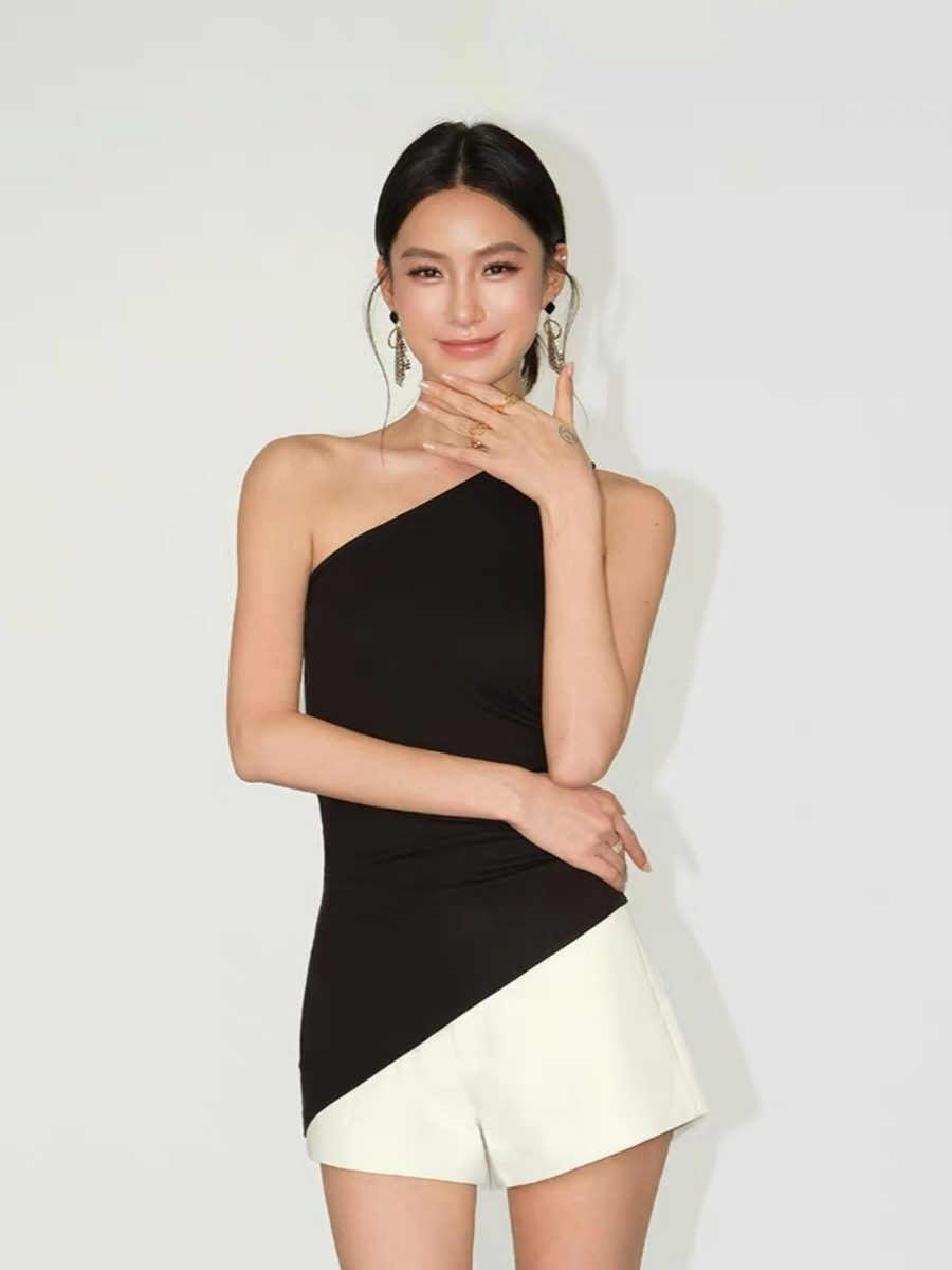 Fey Asymmetric One Shoulder Top