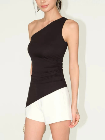 Fey Asymmetric One Shoulder Top